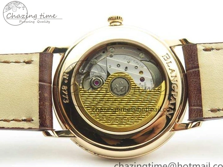 0309 Villeret 6651 RG ZF 1:1 Best Edition White Dial On Brown Leather Strap A Unique 8097